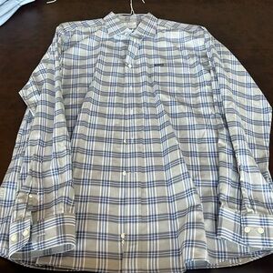 Faconnable XL Plaid Dress Shirt Mens